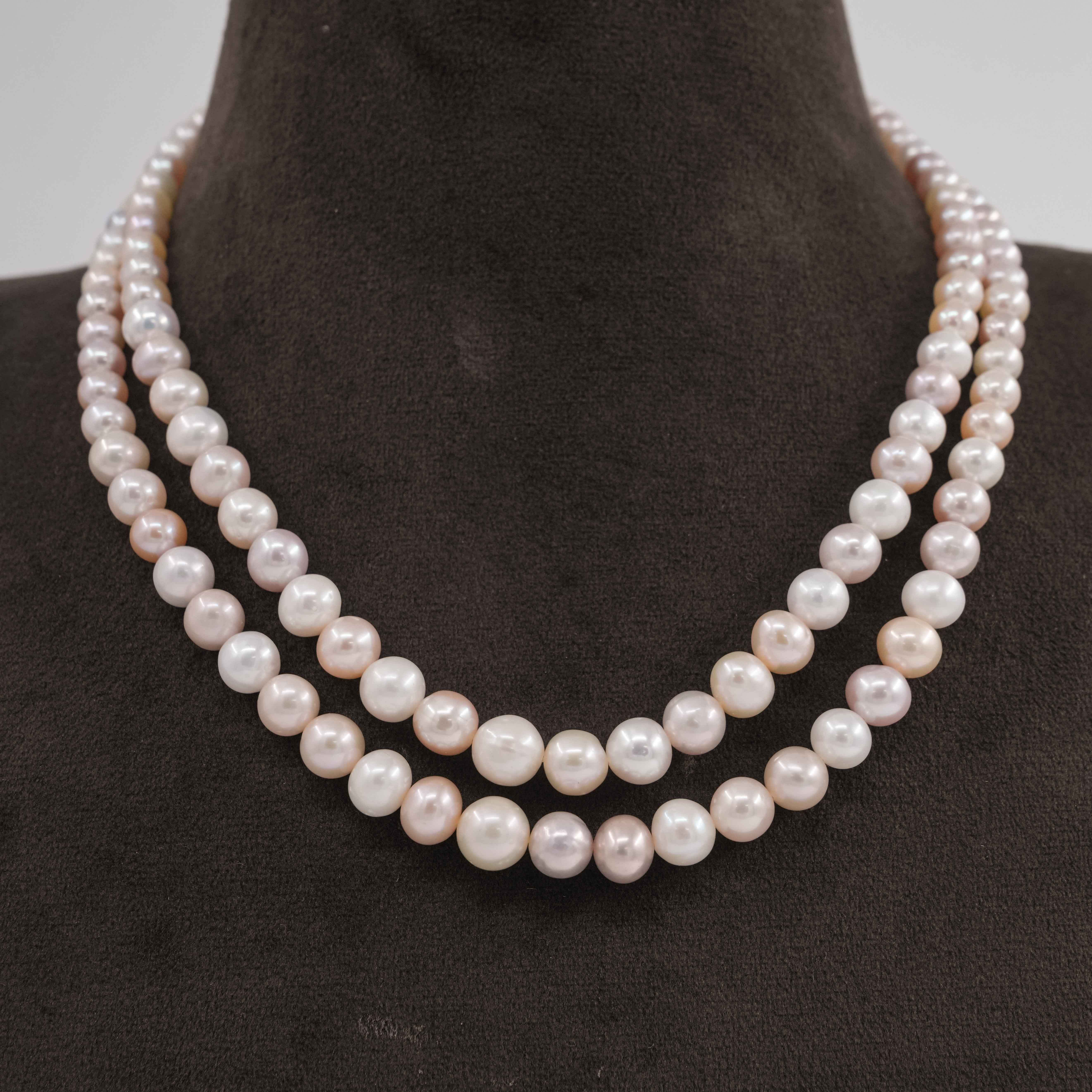 The Pearl Atelier by Kabra Pearls - Shaded Two Layered Pearl Necklace